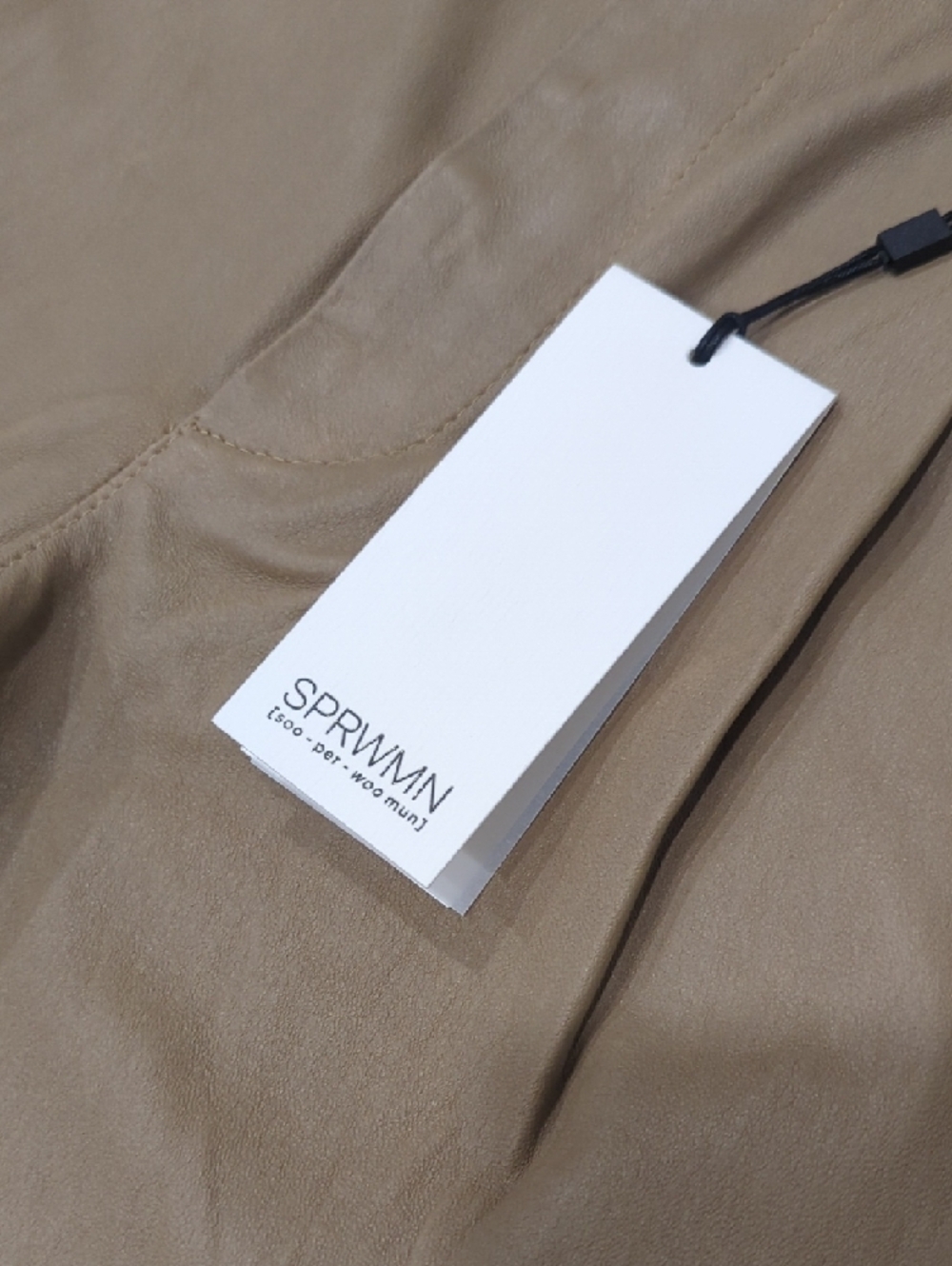 SPRWMN Deep Pleated Trouser Short in Khaki - Picture 2 of 6